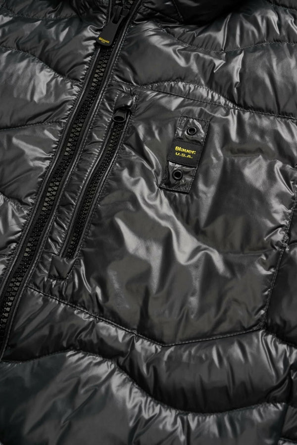 Blauer Piumino Cappuccio Ondina Grigio Uomo - 3