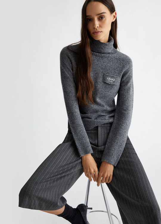 Liu Jo Maglia Dolcevita Grigio Donna