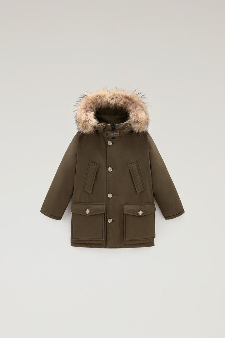 Woolrich Arctic Parka 4 Tasche Verde Bambino - 1