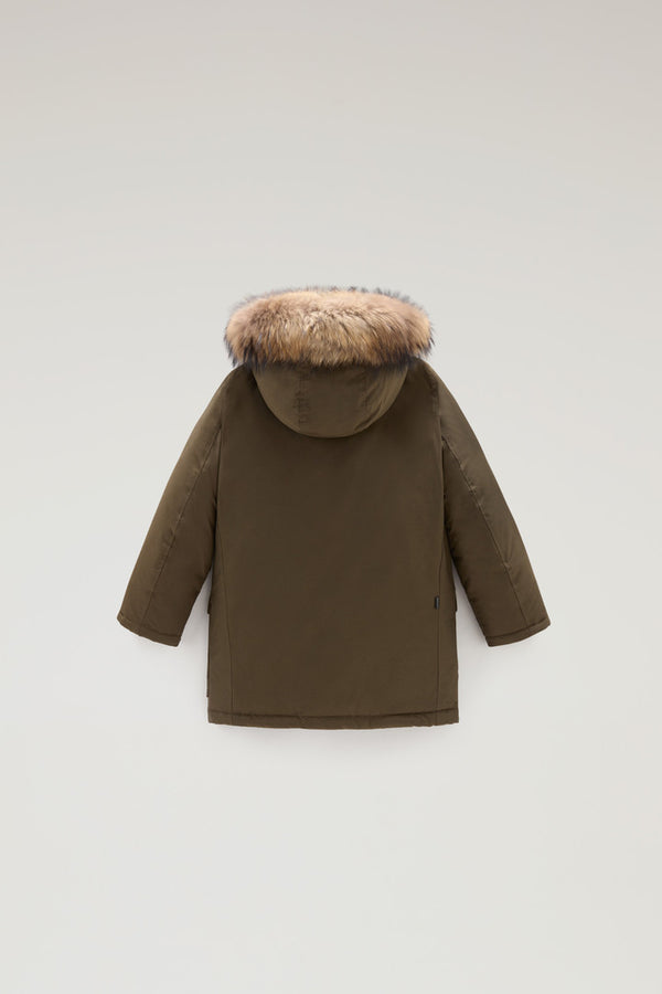 Woolrich Arctic Parka 4 Tasche Verde Bambino - 2