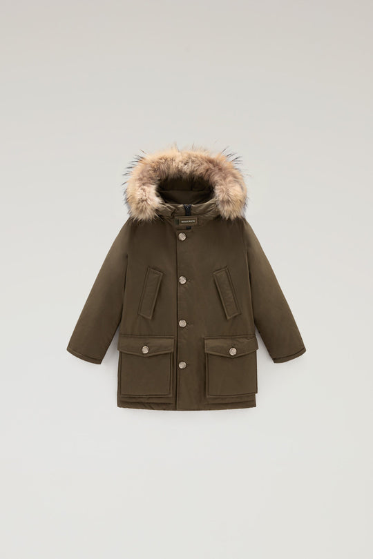 Woolrich Arctic Parka 4 Tasche Verde Bambino