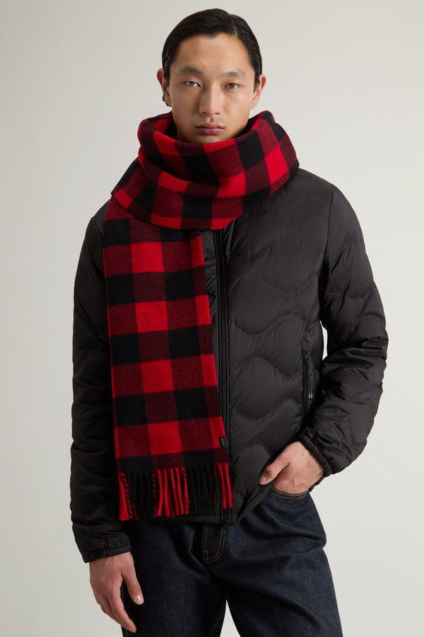 Woolrich Wool Buffalo Check Scarf Uomo - 1