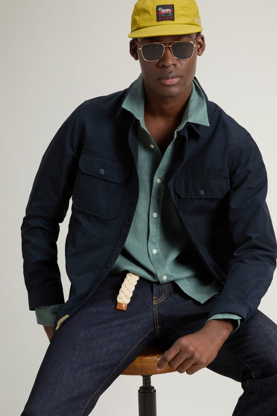 Woolrich Light Ramar Overshirt Blu Uomo