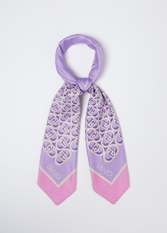 Liu Jo Mesh Logo Scarf 90x90 Purple Woman