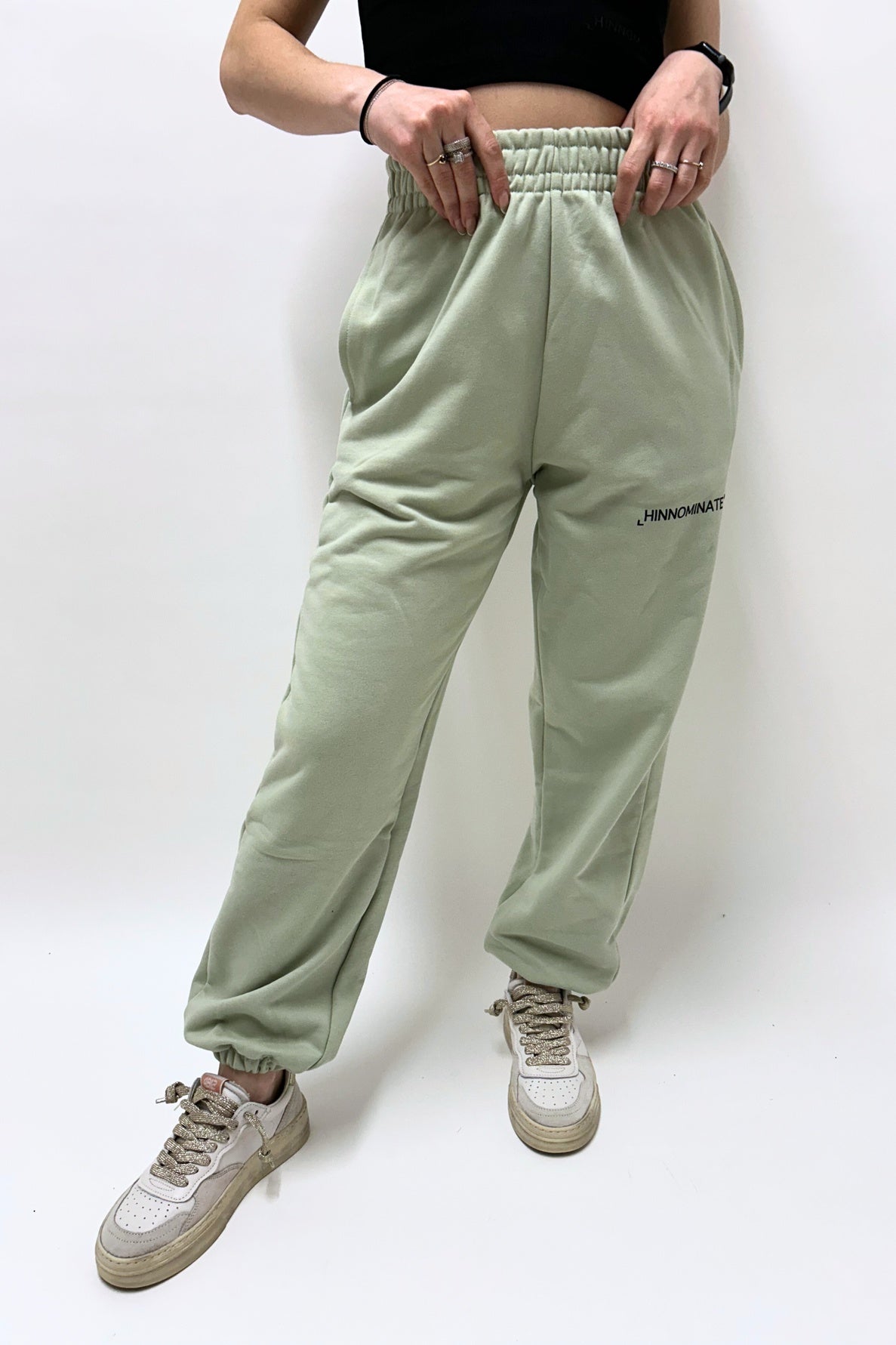 Hinnominate Pantalone Felpa Basico Verde Donna - 1