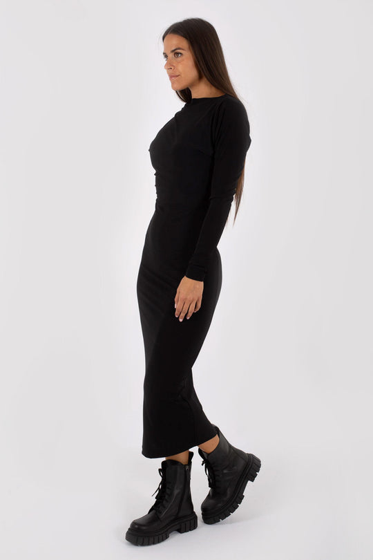 Ottod'ame Women's Black Asymmetric Dress