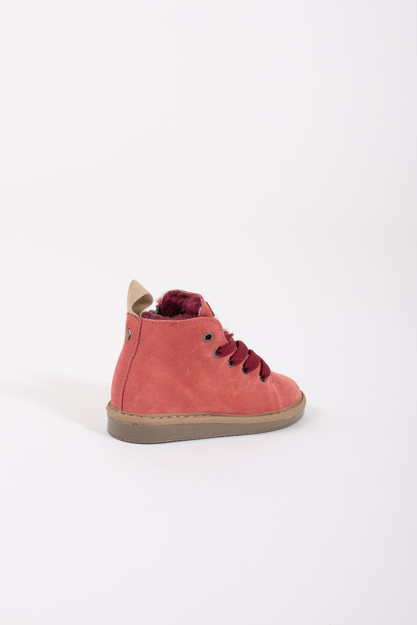 Panchic Ankle Boot Suede Rosso Bambina - 3