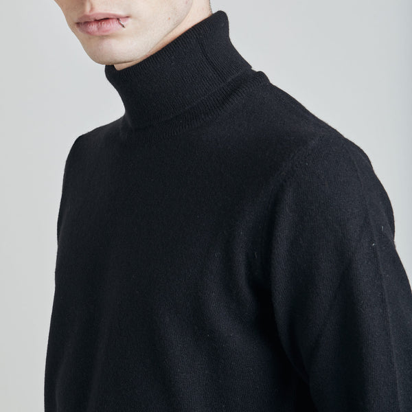Rebranded Dolcevita In Cachemere Fin.12 Nero Uomo - 8