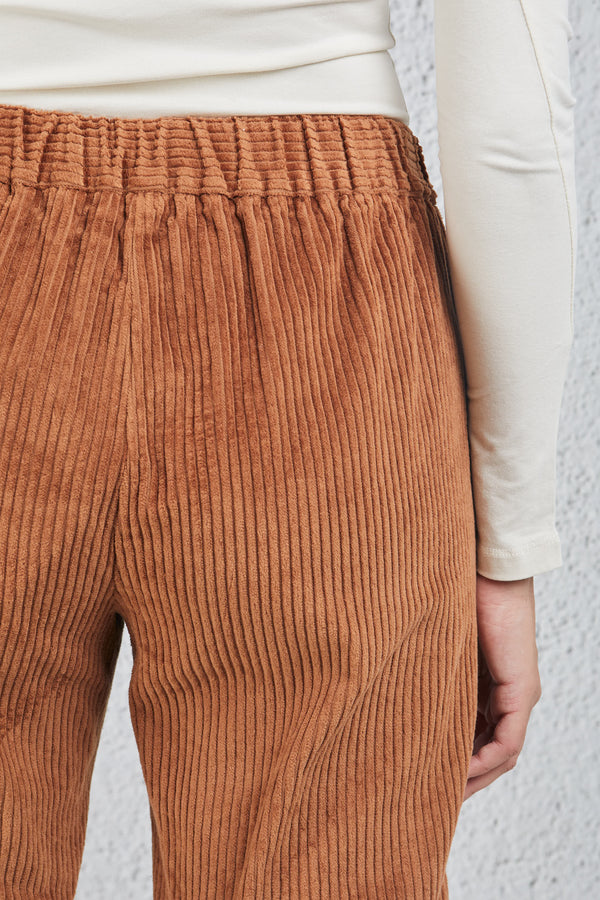 Ottod'ame Pantalone Gamba Dritta Marrone Donna - 6