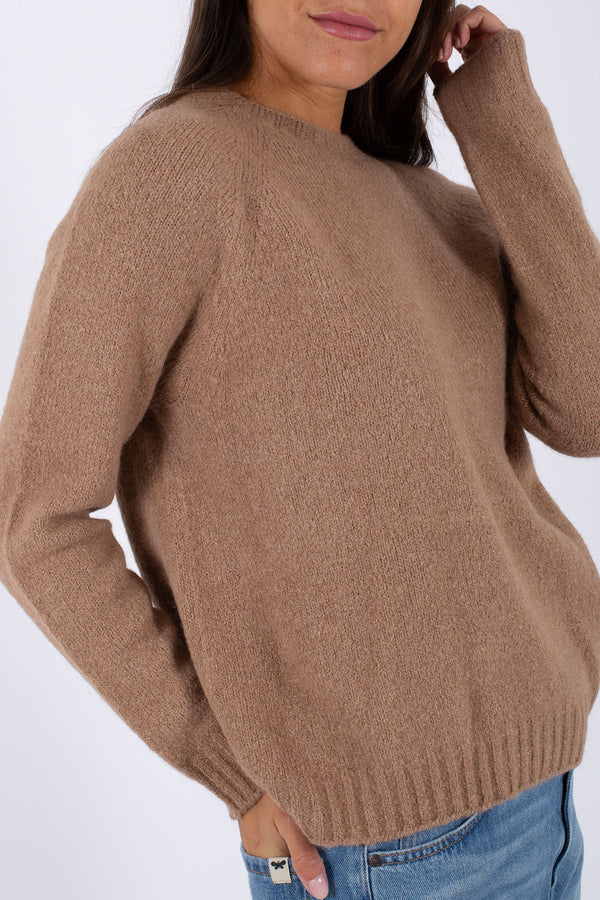 Weekend Maglia Girocollo Alpaca/cotone Marrone Donna - 2
