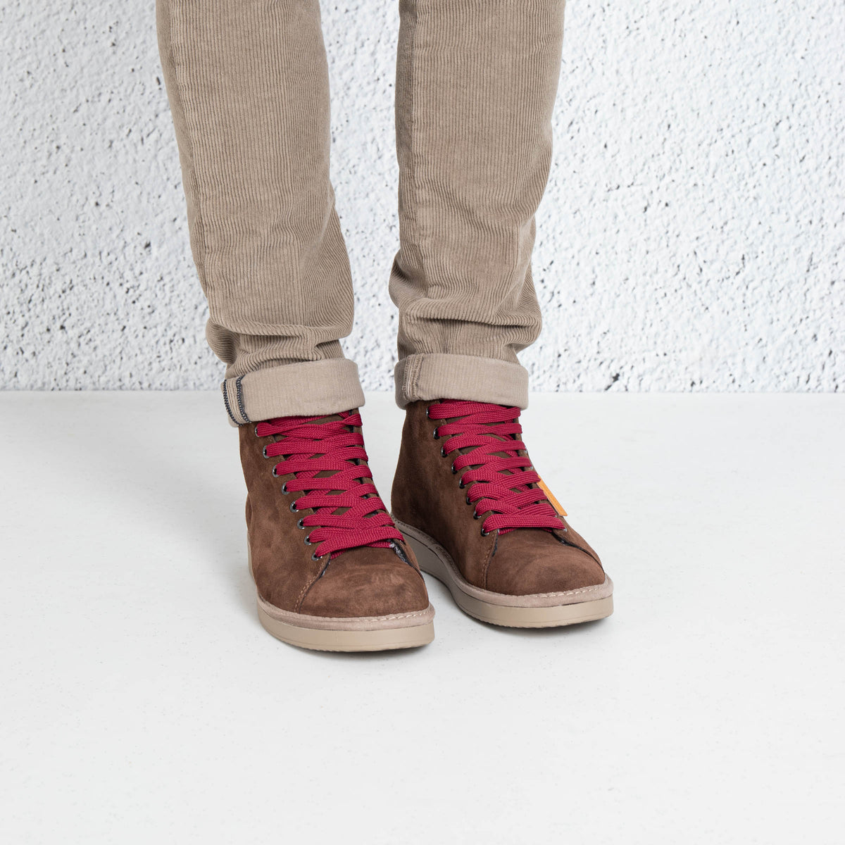 Panchic Scarpa Ankle Boot Suede Rosso Uomo - 6