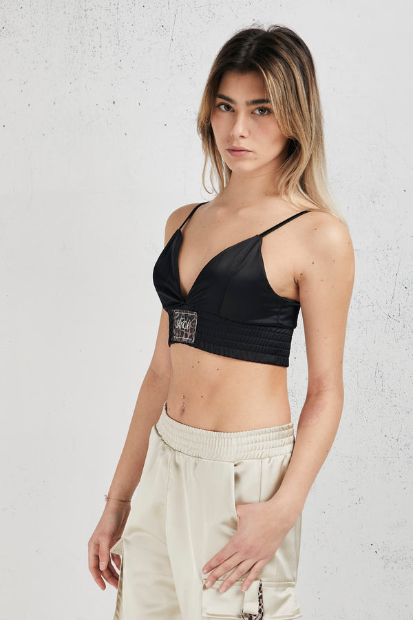 Jayci' Top In Raso Nero Donna - 3