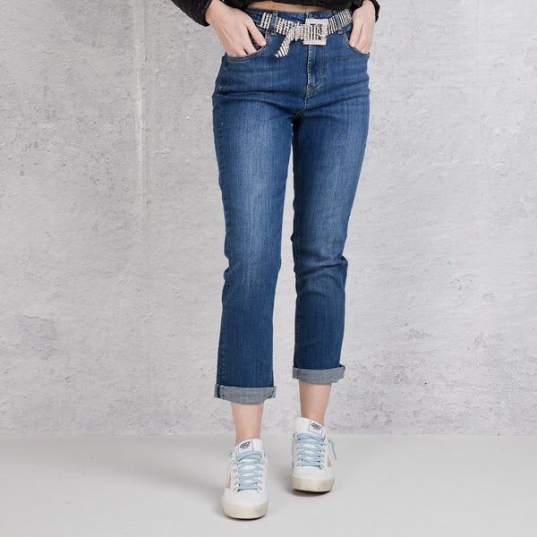 Liu Jo Pantalone Straight Fit Blu Donna - 7