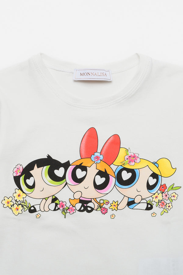 Monnalisa T-shirt Regular In Jersey M/l Bianco Bambina - 2