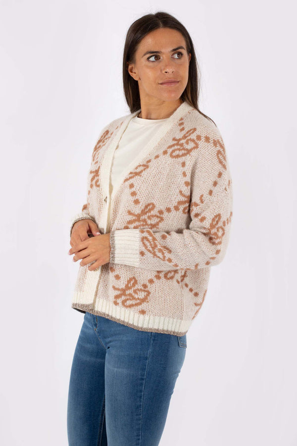 Liu Jo Cardigan Brand Lovers Bianco Donna - 5