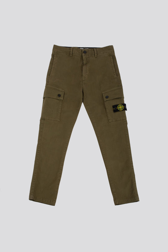 Stone Island Cargo Cotone Stone Stretch Verde Bambino