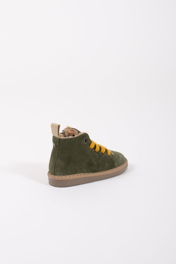 Panchic Ankle Boot Suede Verde Bambino - 3