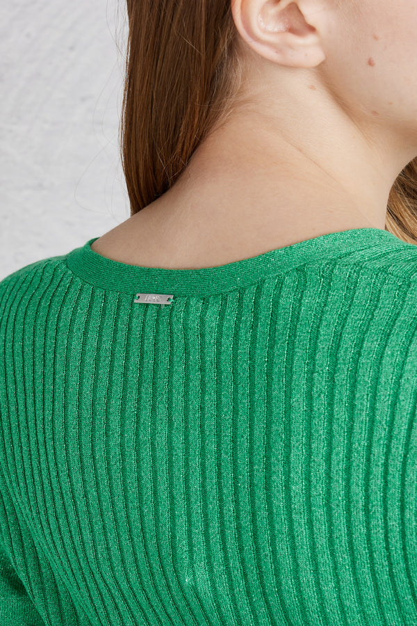 Liu Jo Ecs Maglia Aperta M/l Lux Verde Donna - 4