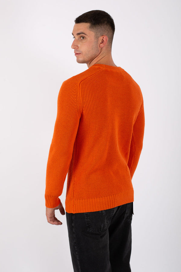 Philotinto Pull Merino Fin. 7 Arancione Uomo - 4