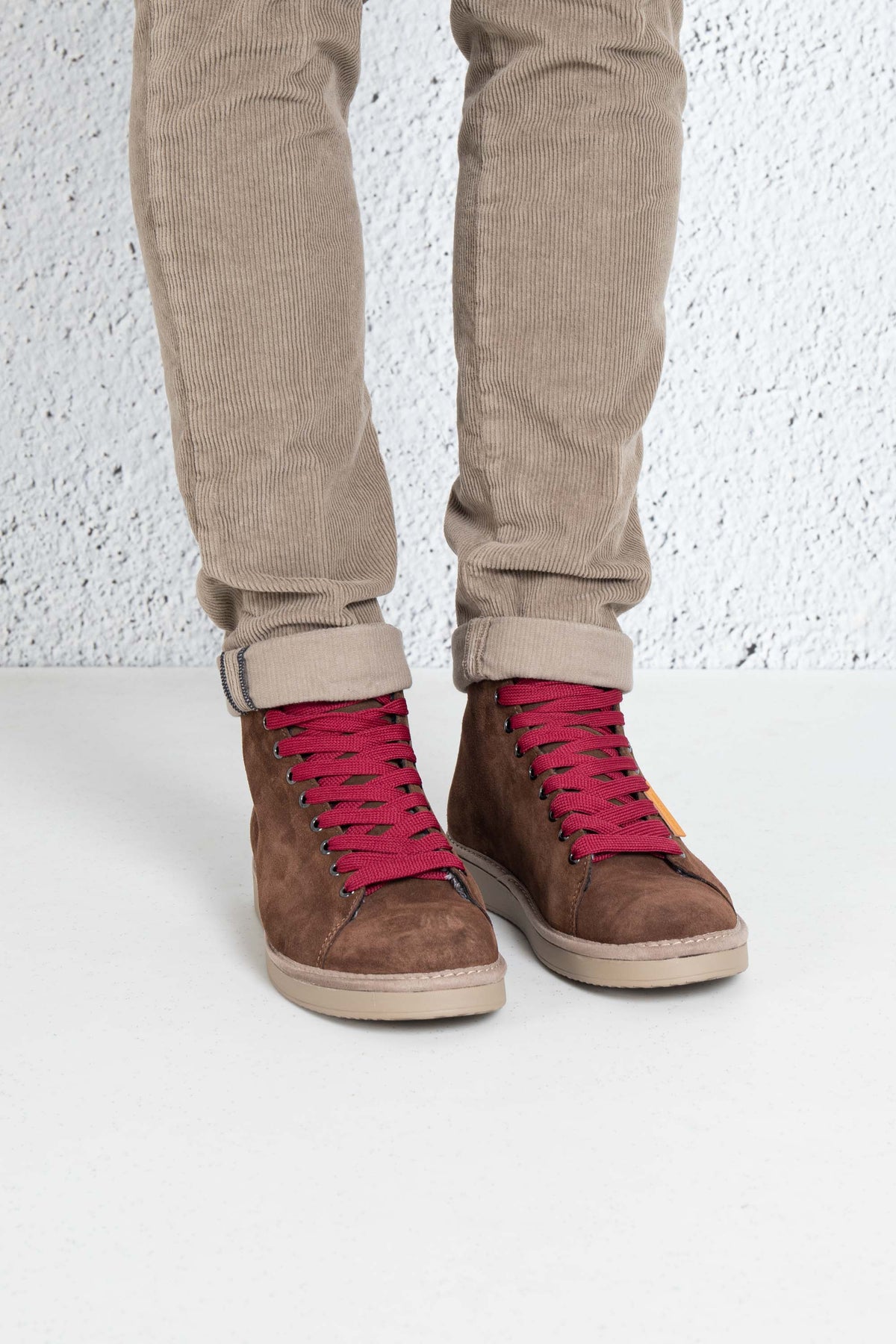 Panchic Scarpa Ankle Boot Suede Rosso Uomo - 2