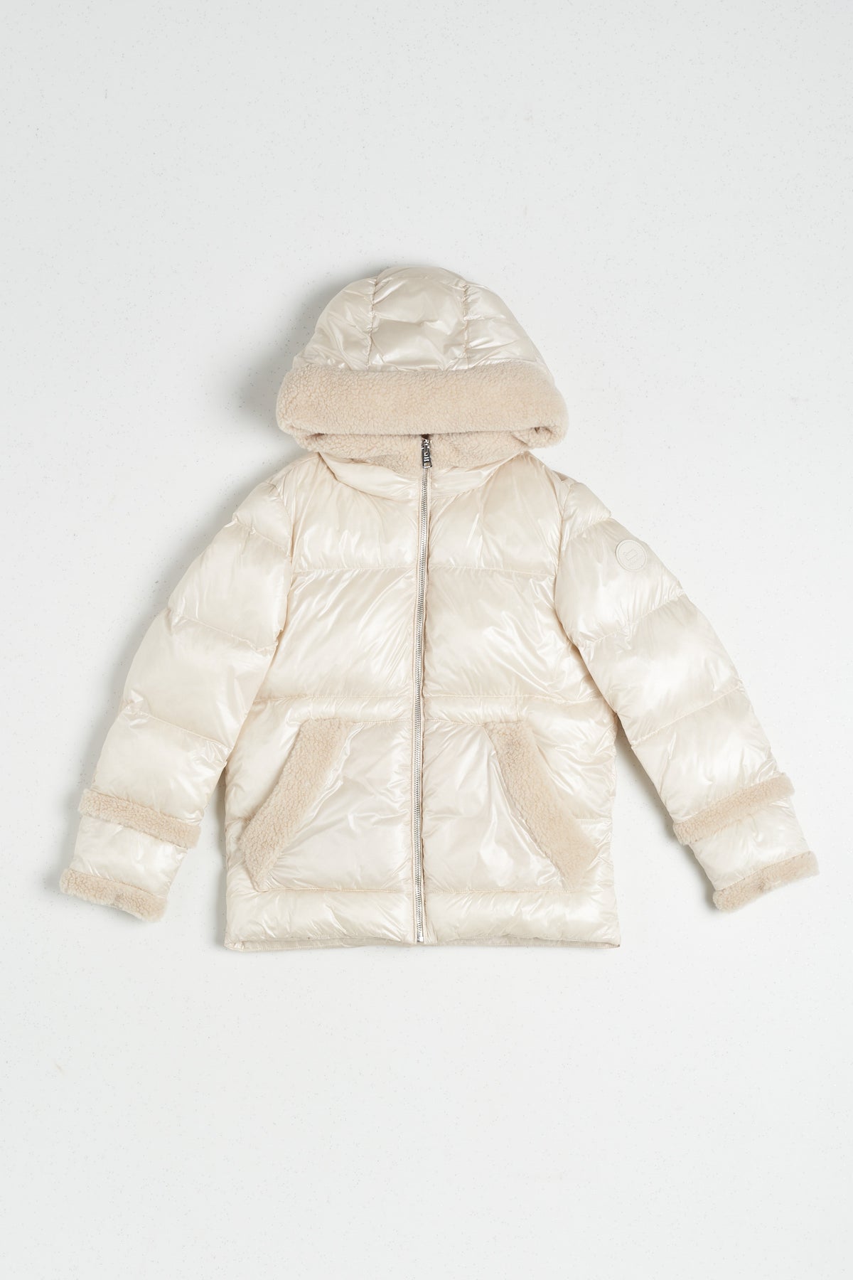 Woolrich Curly Glossy Jacket Bianco Bambina - 1