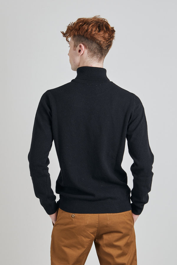 Rebranded Dolcevita In Cachemere Fin.12 Nero Uomo - 5