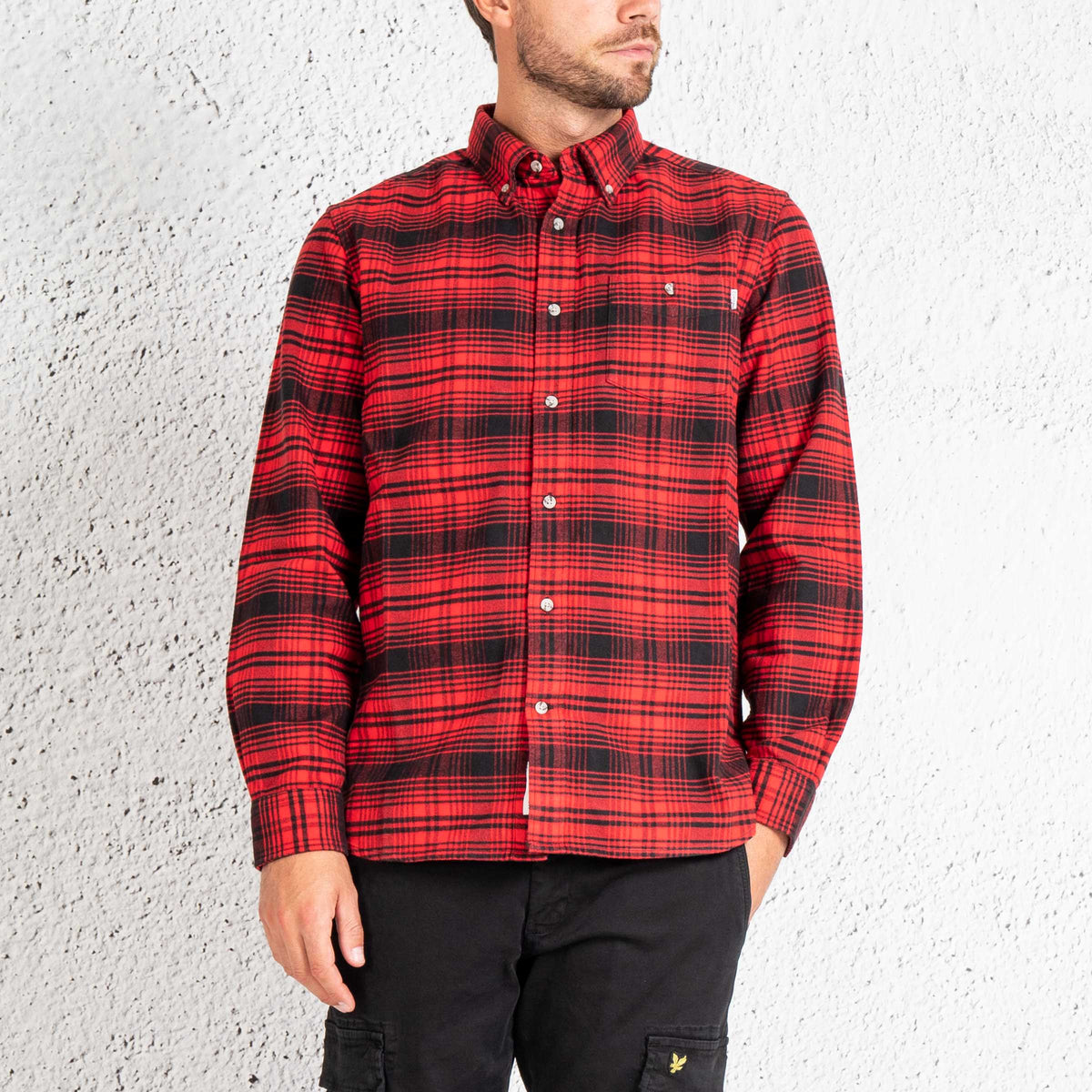 Woolrich Camicia Traditional Flannel Rosso Uomo - 5
