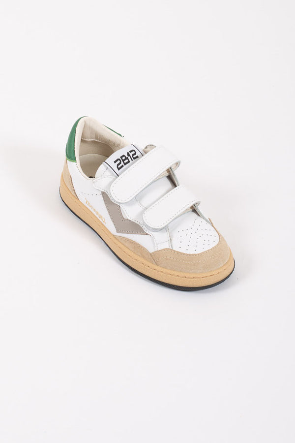 2b12 Sneakers Strappo Retro Verde Bianco Bambino - 3