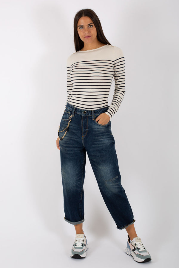 Liu Jo Jeans Boyfriend Con Risvolto Donna - 1