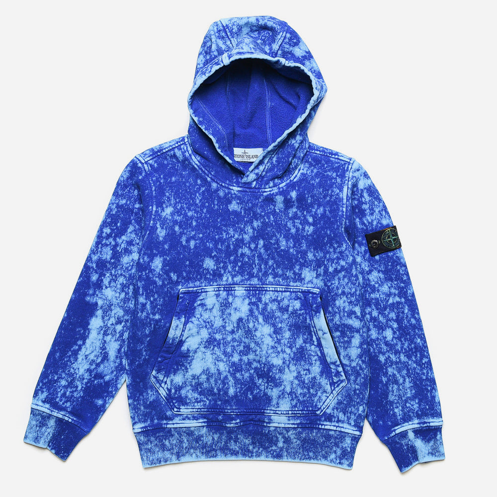 Hooded Sweatshirt Felpa Stone Island Blu Cappuccio Stone Island