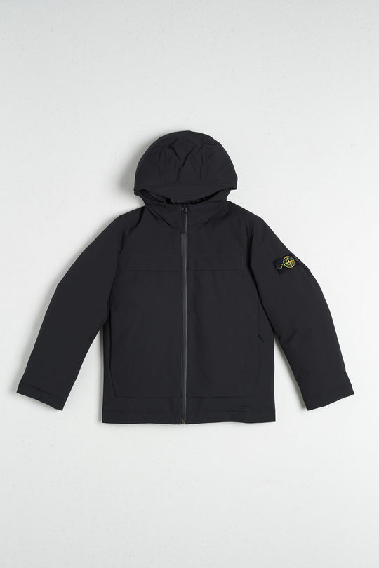 Stone Island Hooded Down Blouson Nero Bambino