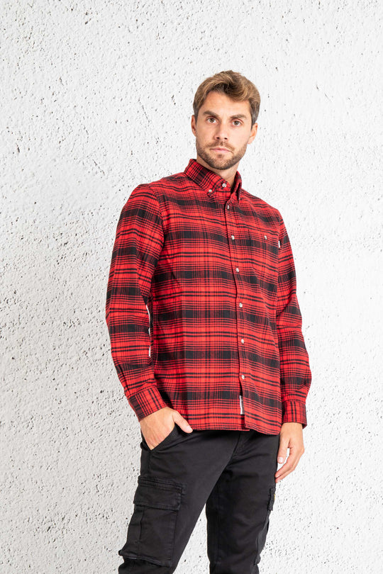 Woolrich Traditional Flannel Shirt Red Men