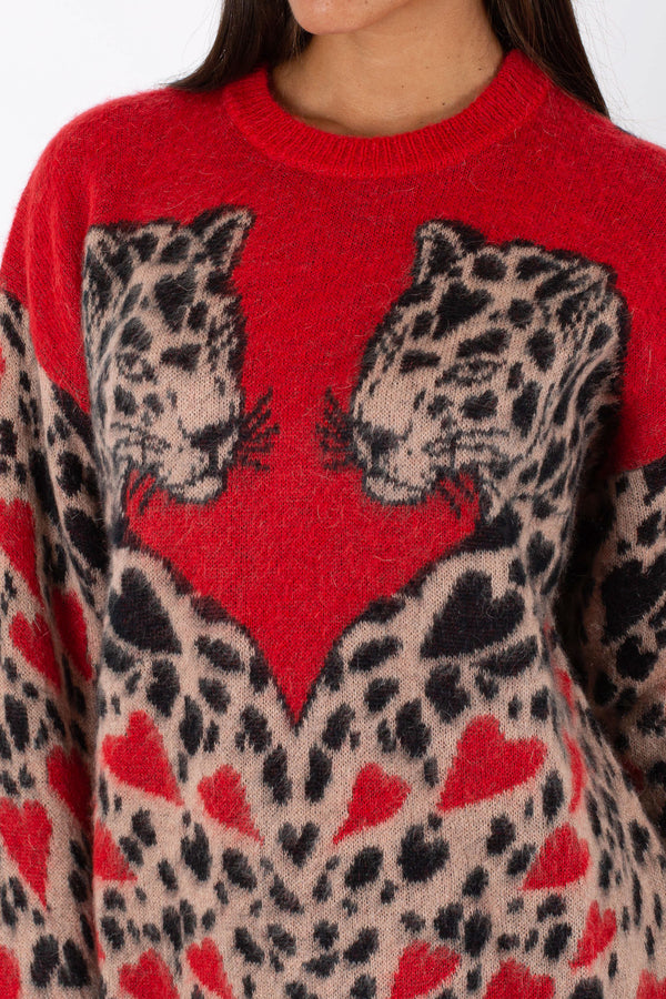 Aniye By Pull Leopard Rosso Donna - 6