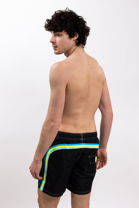 Sundek Printed Boardshort Nero Uomo