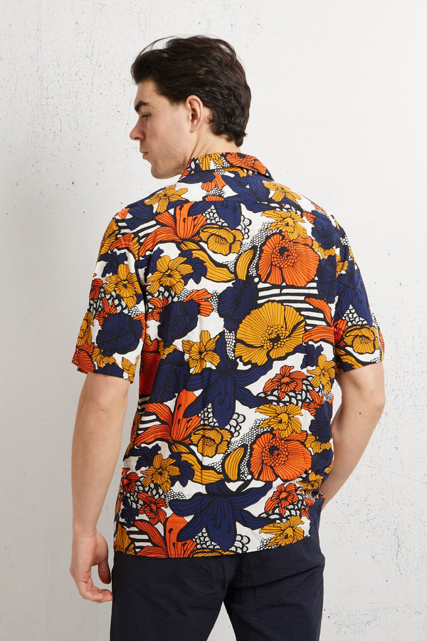 Philotinto Camicia In Viscosa Arancione Uomo - 6
