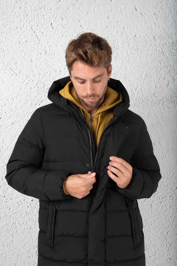Woolrich High Tech Quilted Long Nero Uomo - 3