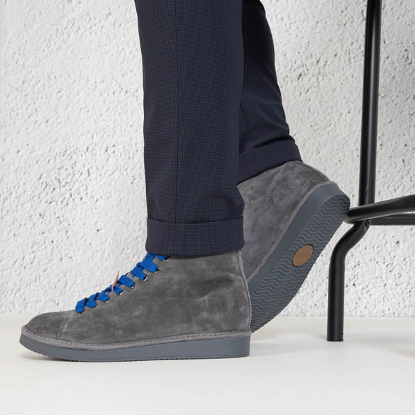 Panchic Scarpa Ankle Boot Suede Grigio Uomo - 5