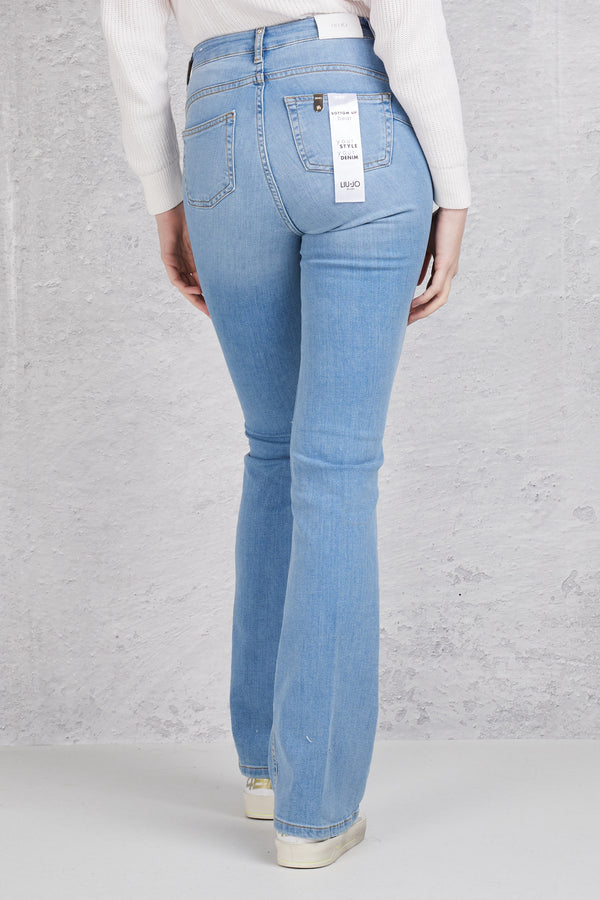 Liu Jo Jeans Flare Vita Alta Bottomup Blu Donna - 3