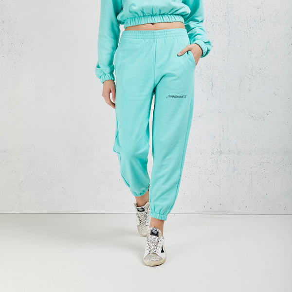 Hinnominate Pantalone In Felpa Con Stampa Verde Donna - 6