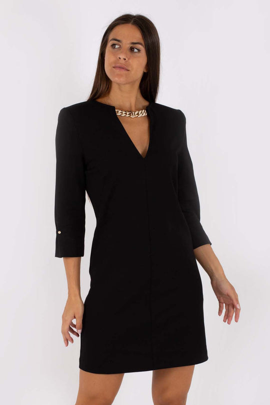 Liu Jo Tunic Dress W/chain Black Woman