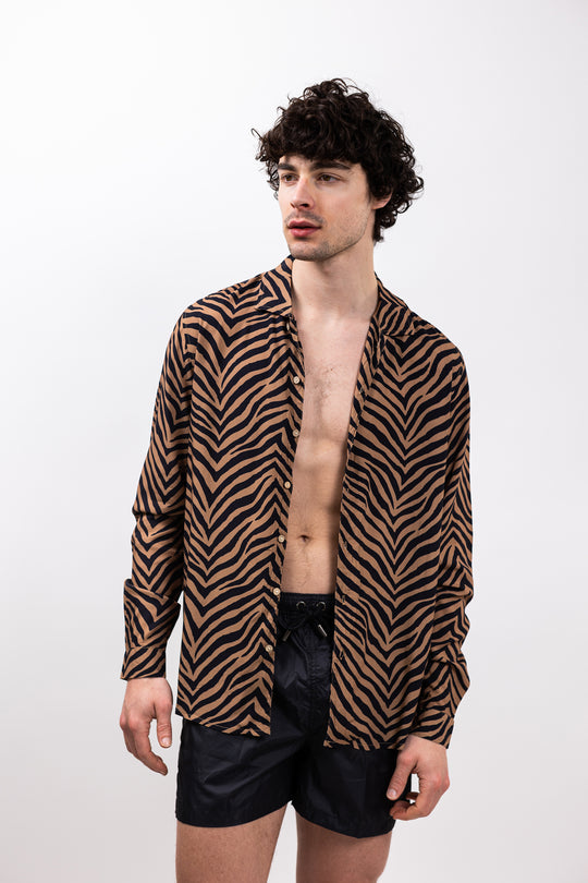 Tooco Men Bowling Shirt Long Sleeve Man