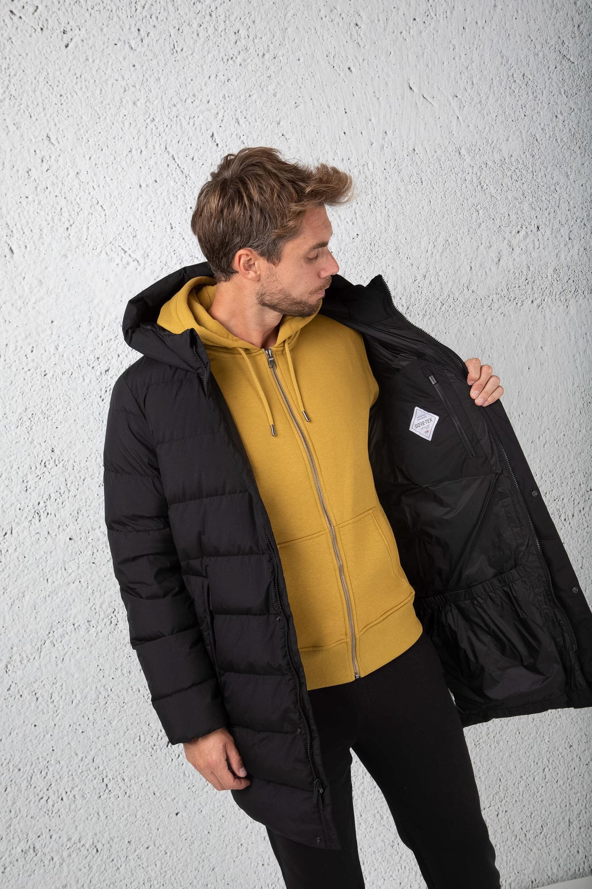 Woolrich High Tech Quilted Long Nero Uomo