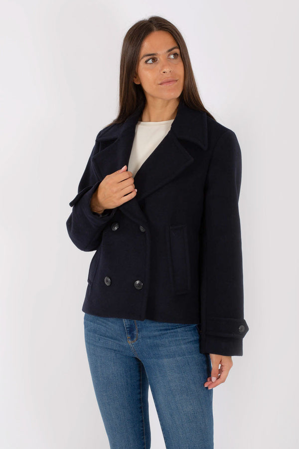 Roy Roger's Peacoat Melton Blu Donna - 3