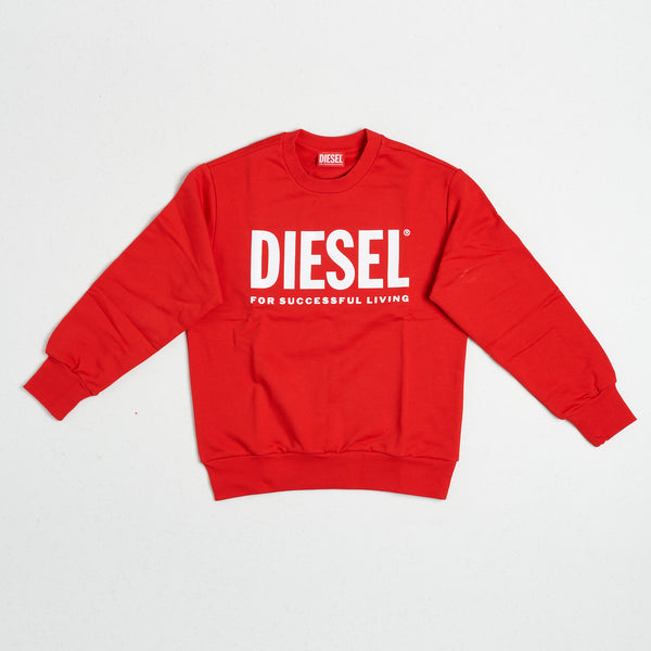 Diesel Kid Felpa Basica Logata Bianco Bambino - 2