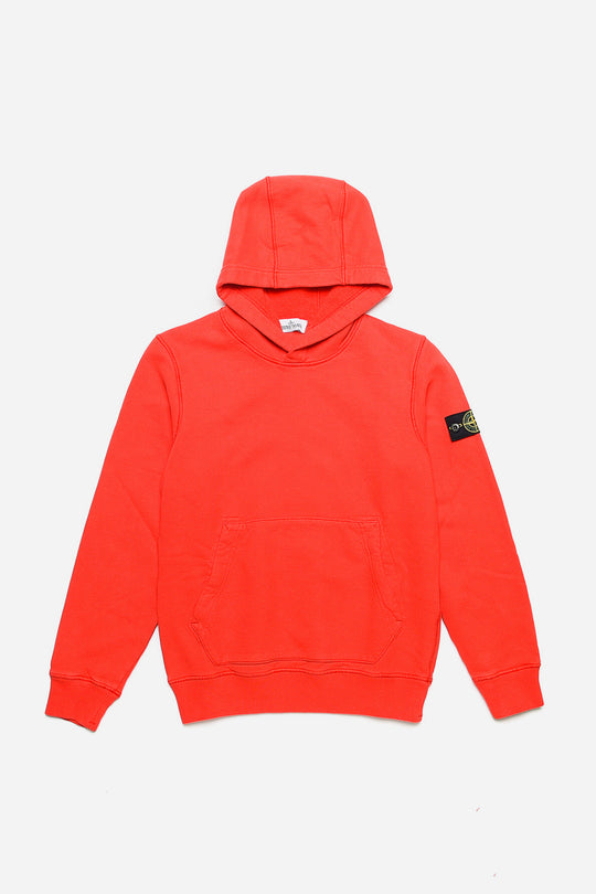 Stone Island Felpa G/c Cappuccio Basica Rosso Bambino