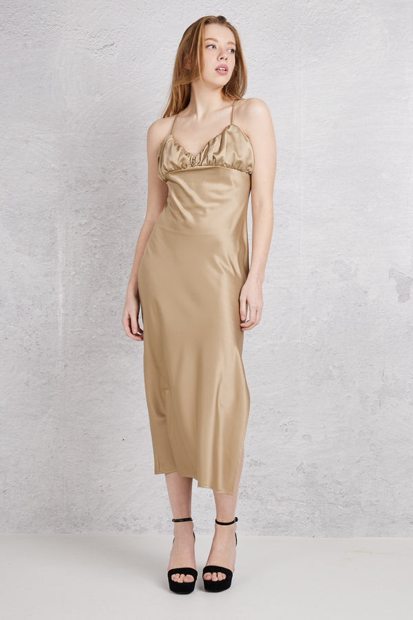 The Lulu' Abito Spallini Marrone Donna - 7