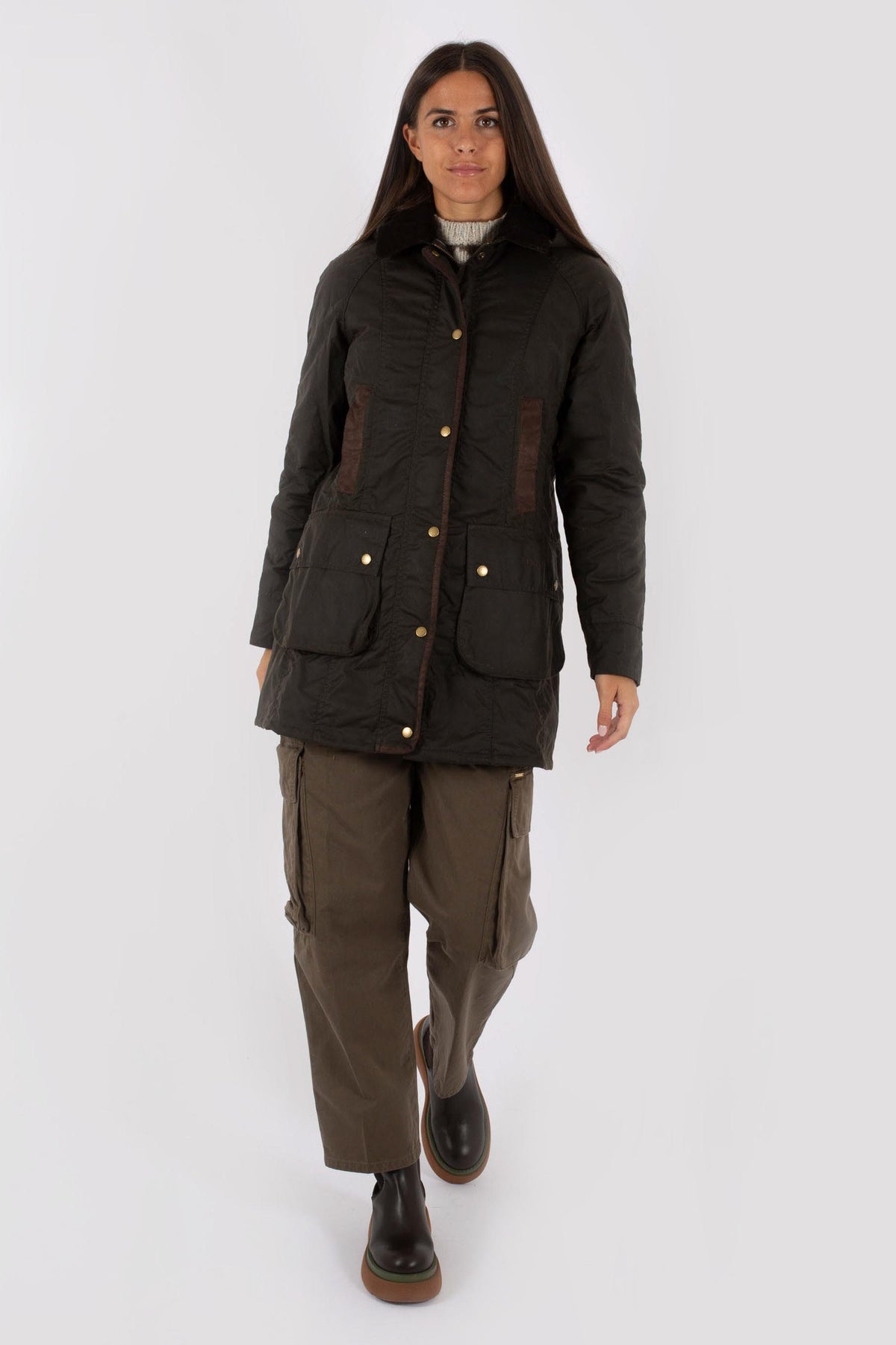 Barbour International Bower Wax Cappotto Spalmato Donna - 2