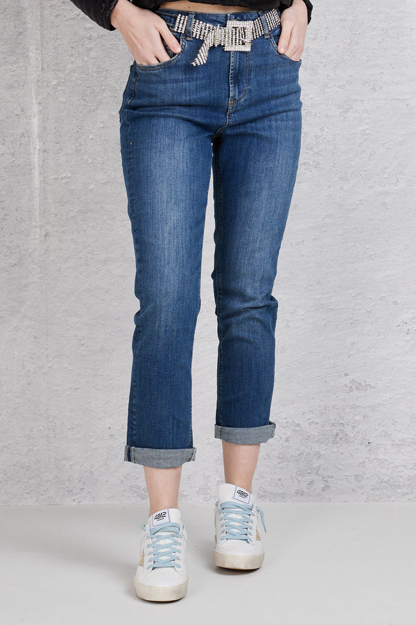 Liu Jo Pantalone Straight Fit Blu Donna - 1