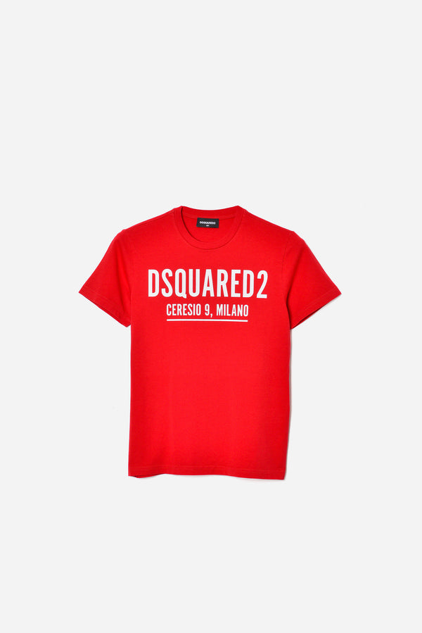 Dsquared2 T-shirt Mezza Manica Iconica Rosso Bambino - 1