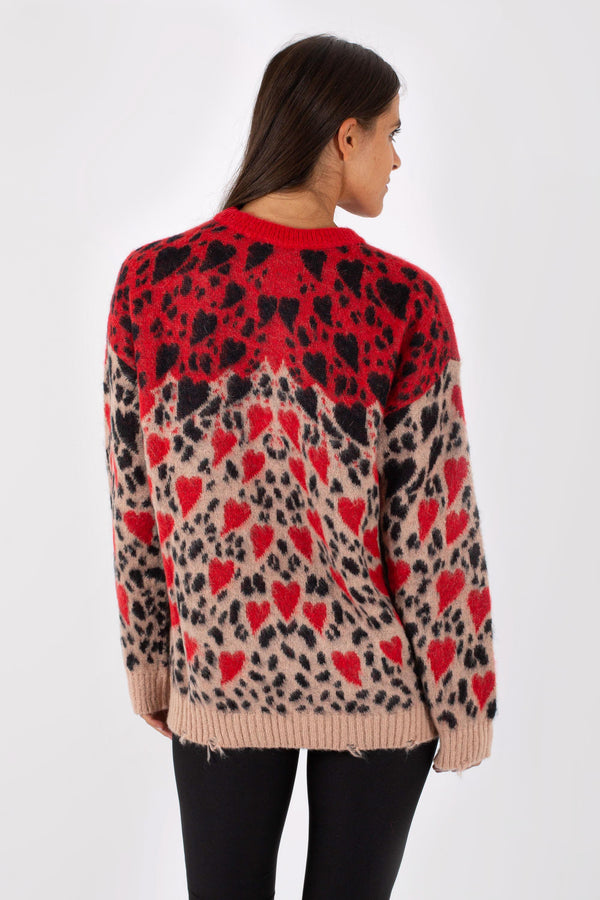Aniye By Pull Leopard Rosso Donna - 4